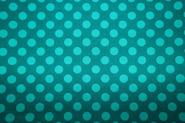Designerbaumwollstoff Dots teal (10 cm)